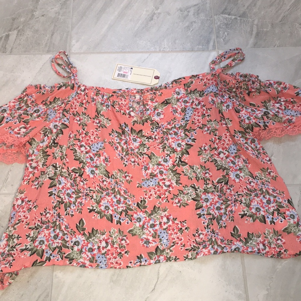 Off the shoulder floral top